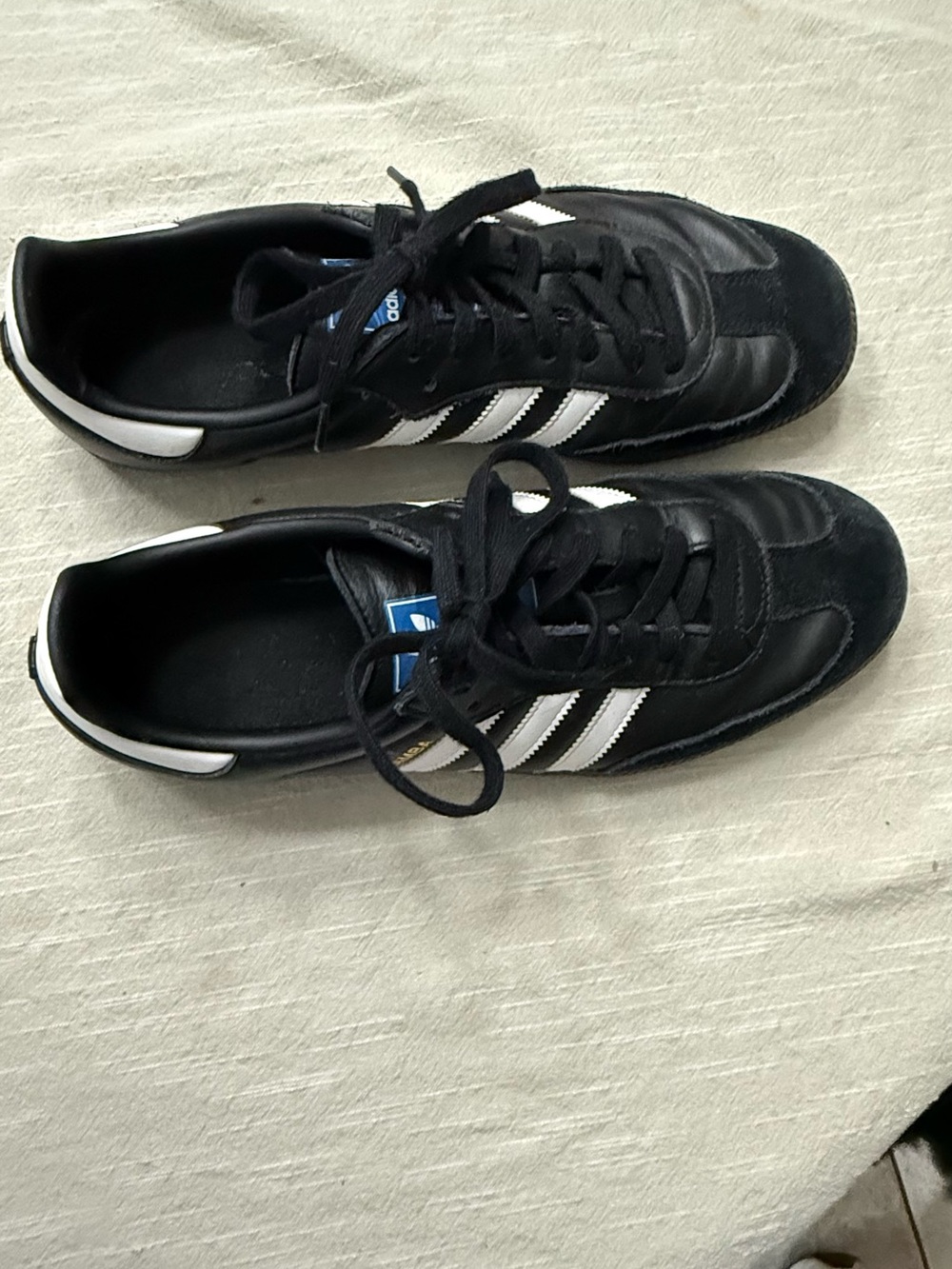 adidas Black Sneakers with White Three Stripes
Mens size 11